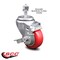 Service Caster 3 Inch Red Polyurethane Wheel Swivel 1/2 Inch Threaded Stem Caster with Brake SCC-TS20S314-PPUB-RED-TLB-121315 - alternate 3